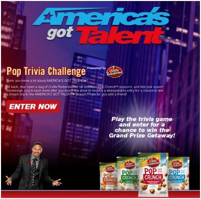 Nbc Orville Redenbacher’s Pop Trivia Challenge