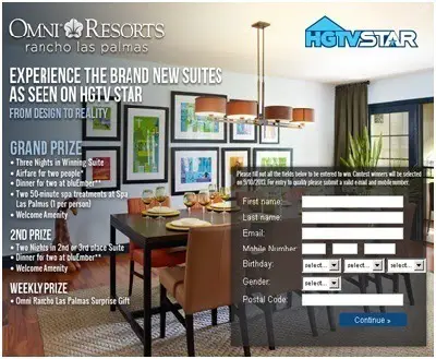 Omni Rancho Las Palmas Sweepstakes