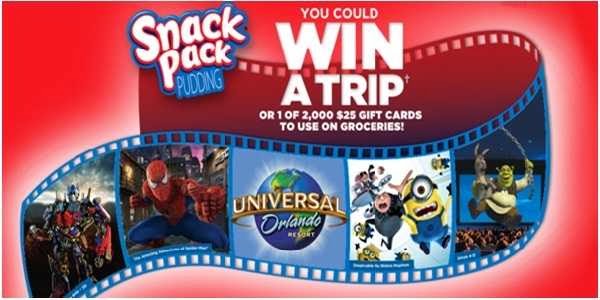 Snack Pack on Pack Instant Win and Sweepstakes