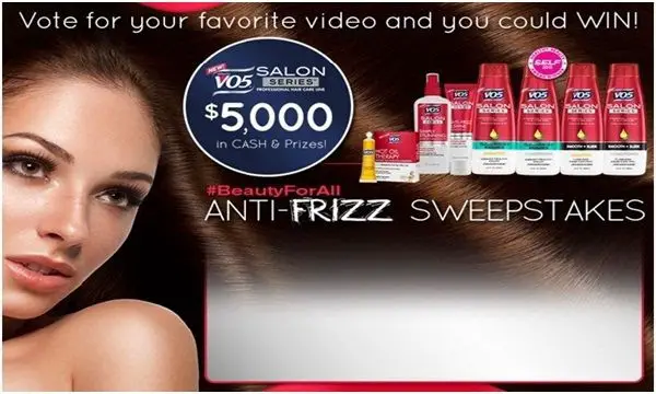 VO5 Beauty For All Anti-Frizz Sweepstakes