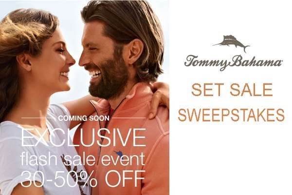 Win $ 1,000 Tommy Bahama gift card in Set Sale Sweepstakes