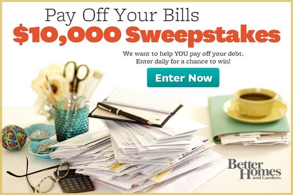 $10,000 BHg.com Win Bills Sweepstakes