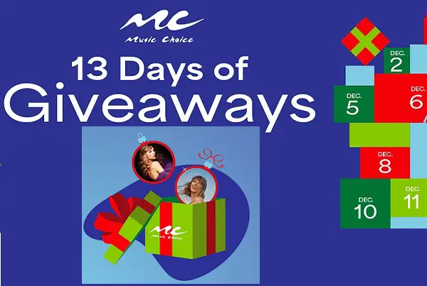 Music Choice 13 Days of Holiday Giveaway (Daily Prizes)