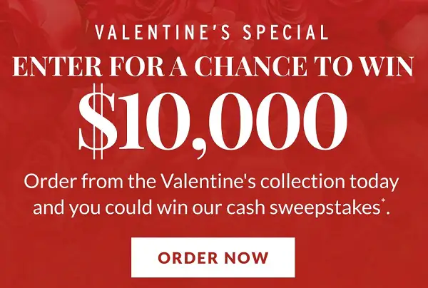 1-800-Flowers.Com Valentine’s Day Giveaway: Win $10000 Cash