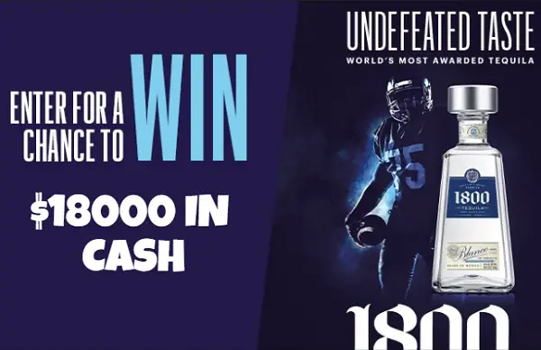 1800 Tequila $18000 Free Cash Giveaway 2024