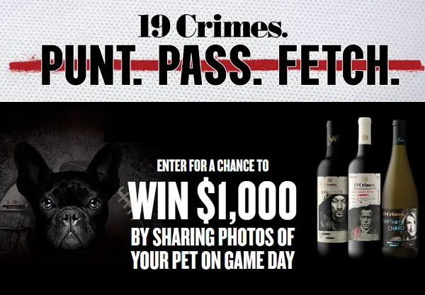 19 Crimes Pet Contest: Win Cash Prizes up to $1,000