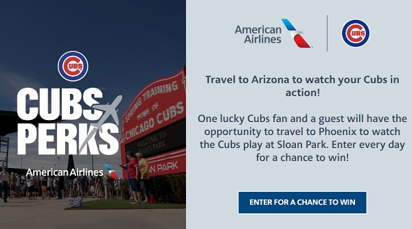 American Airlines Chicago Cubs Perks MLB Game Giveaway: Win a Trip & Free Tickets