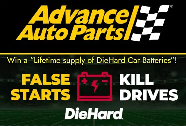 Advance Auto Parts False Starts Giveaway: Win DieHard Car Batteries Supplies for Life