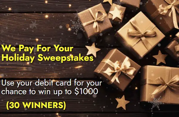 American Bank Holiday Sweepstakes: Win $1000 Cash! (30 Winners)