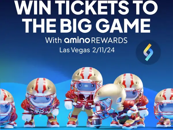 Amino Rewards Super Bowl Tickets Giveaway: Win a Trip to Las Vegas Big Game