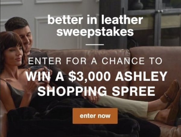 Ashley Better in Leather Sweepstakes: Win $4,500 Credit for Ashley Product!