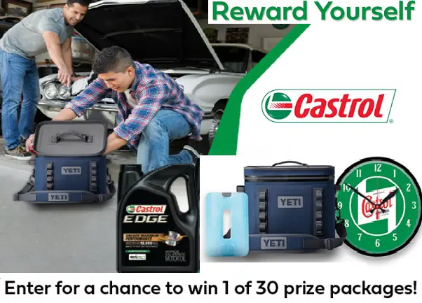 Autozone Rewards Giveaway: Win Free Yeti Products & Castrol Oil Wall Clock (30 Winners)