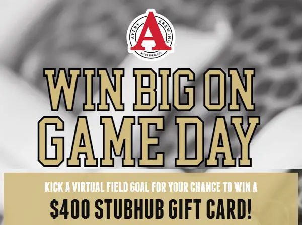 Avery Win on Game Day Giveaway: Instant Win $400 Free Stubhub Gift Cards