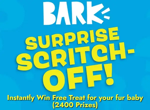 Bark Snack Pack Surprise Inside Sweeptakes: Win Free Treats for Dog! (2400 Prizes)