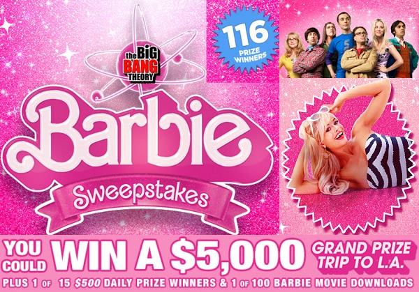 The Big Bang Theory Weeknights Barbie Movie Giveaway: Win a Trip or $5K Amex Gift Card