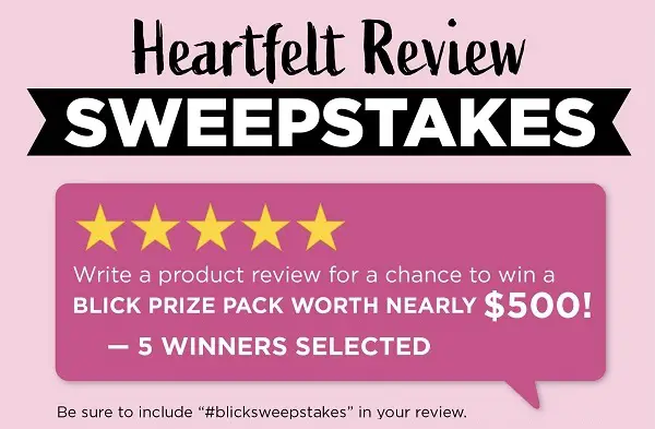 Blick Art Review Giveaway: Win Art Materials Prize Packages (5 Winners)