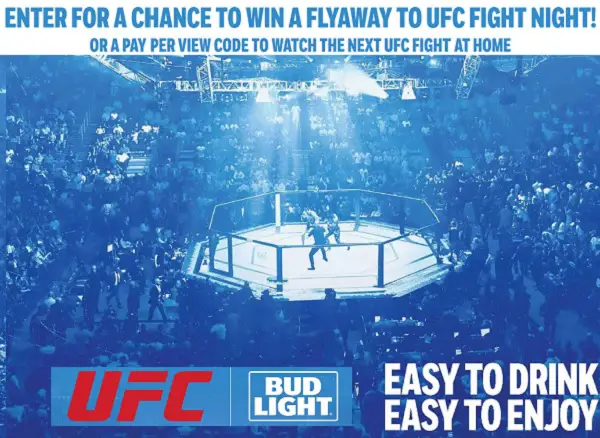 Bud Light UFC Fight Night Trip Giveaway: Win a Trip & Free PayPer View Codes