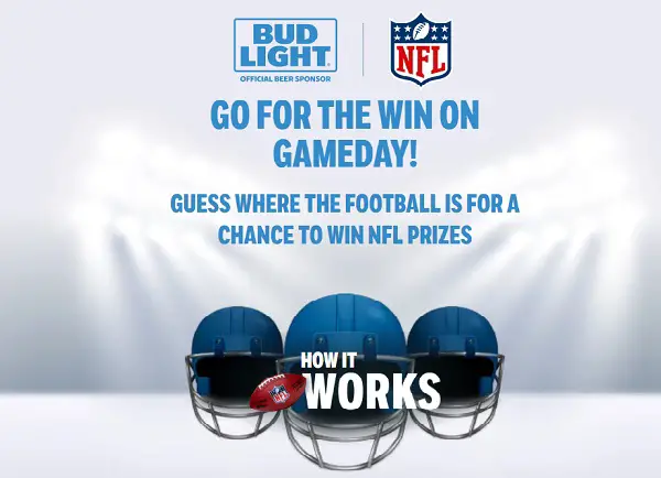 Bud Light Easy to Gameday Sweepstakes: Instant Win NFL Tickets, Free Gift Cards & More