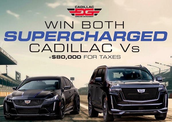 Cadillac Dream Car Giveaway 2024: Win 2024 Cadillac CT5-V Blackwing, Escalade V-Series, $80,000 Cash