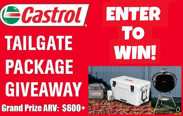 Castrol Tailgate Package Giveaway: Win Free Tailgate Party Gear & BBQ Grill