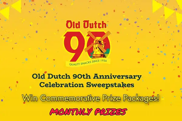 Old Dutch Foods 90th Celebration Giveaway: Win Free Products & Collectibles (90 Winners)