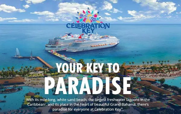 Celebration Key Carnival Cruise Giveaway: Win a Free Cruise Trip (5 Winners)