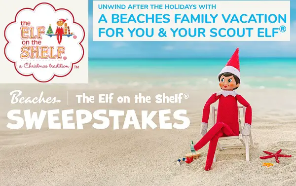 Beaches the Elf on the Shelf Christmas Family Vacation Giveaway (2 Winners)