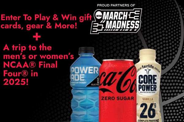 Coca Cola NCAA Trip Giveaway: Instant Win a Trip, Free Gym Package & More