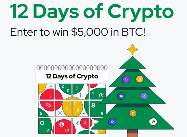 12 Days of Crypto Sweepstakes: Win $5000 in Bitcoin