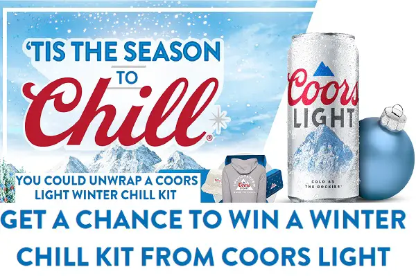 Coors Light Holiday Giveaway: Instant Win Free Merchandise Chill Kits (600+ Prizes)