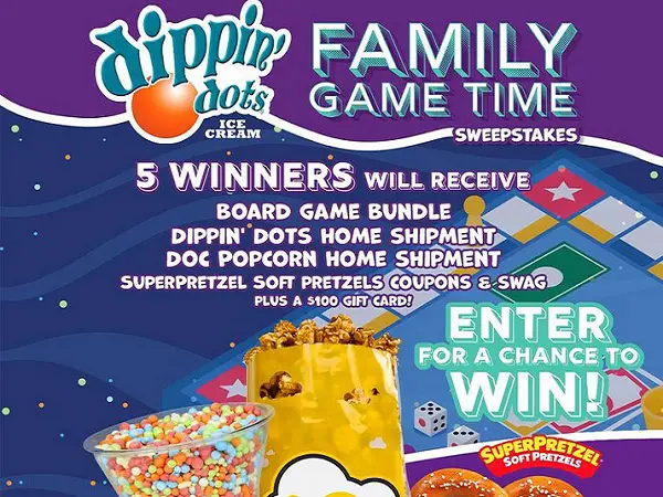 Win Ultimate Family Game Time Bundle from Dippin' Dots! (5 Winners)