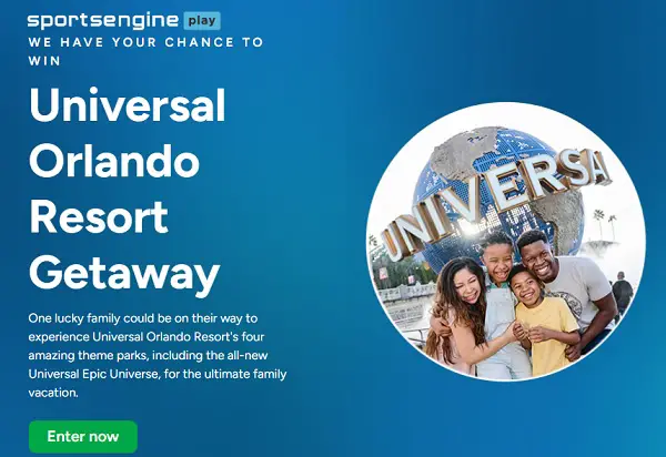 SportsEngine Play Universal Orlando Resort Sweepstakes – Win an Epic Family Vacation