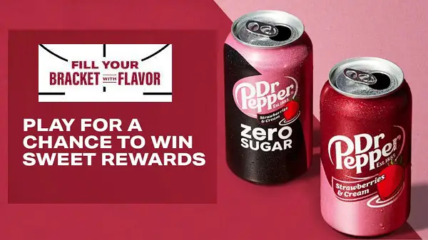 Dr Pepper Fill Your Bracket with Flavor Instant Win Game (200+ Winners)