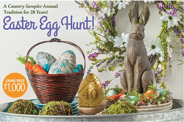 Country Sampler Easter Egg Hunt Giveaway: Win Cash Prize of $1,000
