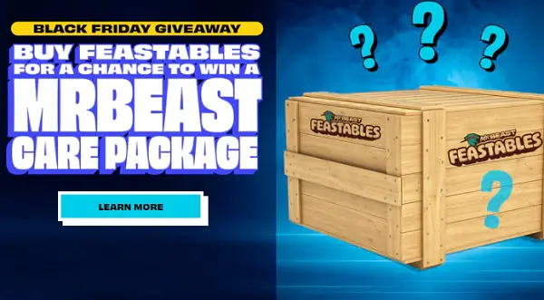 Feastables Black Friday Giveaway 2023: Win MrBeast Care Package + $3000 Cash!