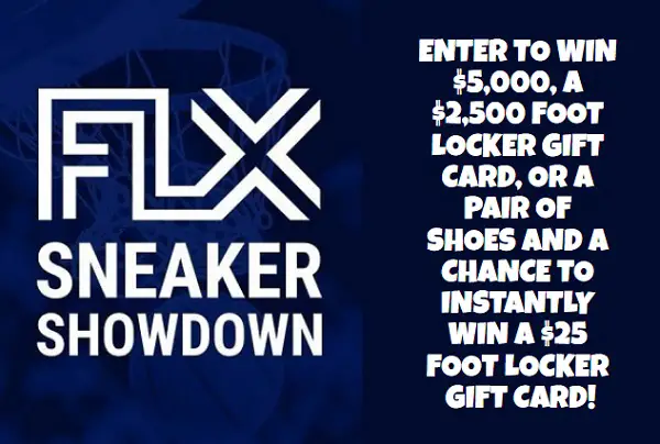 FLX Sneaker Showdown Sweepstakes: Win $5,000 Cash, a $2,500 Foot Locker Gift Card and More!