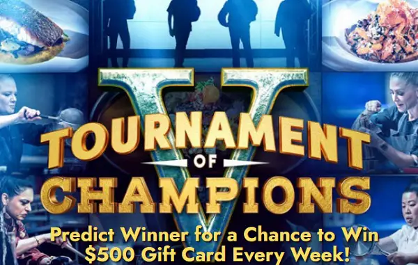 Food Network Tournament Of Champions Bracket Competition: Win $500 Gift Card Every Week