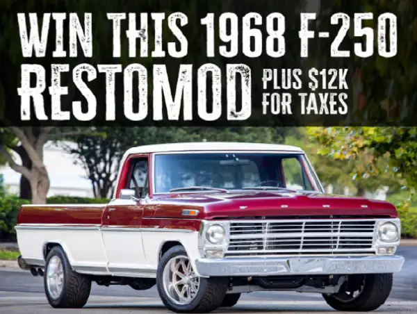 Classic Truck Giveaway: Win Ford F-250 Truck, or $40,000 Free Cash Prize