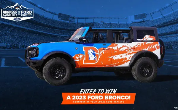 Enter to Win Broncos Game Tickets & Free Ford Bronco Giveaway