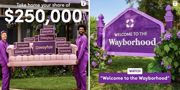 Wayfair’s Wayborhood Welcome Sweepstakes: Win $500 in Wayfair Gift Card