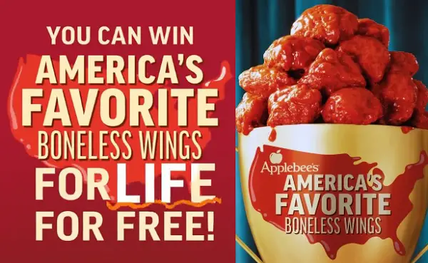 Applebee’s Boneless Wings For Life Contest