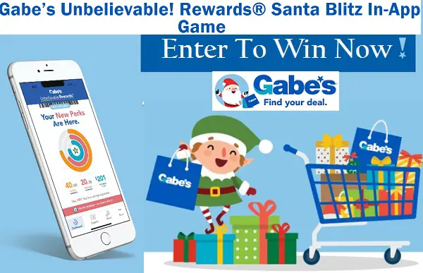 Gabe’s App Instant Win Game Holiday Giveaway: Win Free Rewards, Coupons & More