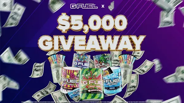 G Fuel Cash Giveaway: Win $5,000 Free Cash Prize