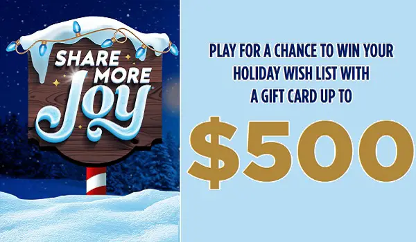 Pepsico Giftacular Instant Win Game: Win Gift Card Worth Upto $500! (125 Winners)