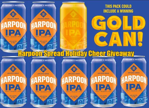 Harpoon Brewery Gold Can Holiday Giveaway: Instant Win Private Party, Free Beers & More