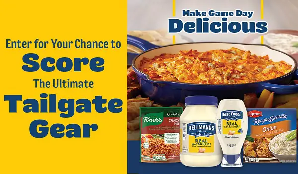 Hellmann’s Tailgate Sweepstakes: Win Free Tailgate Gear (5 Winners)