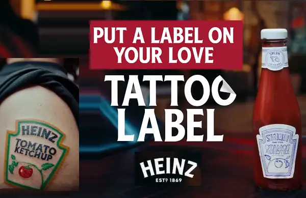 Kraft Heinz Tattoo Label Giveaway: Win Heinz Ketchup with Tattoo Stencil (100 Winners)