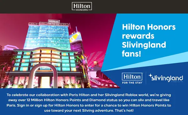 Hilton Slivingland Rewards Giveaway: Win 12 Million Points for Holiday