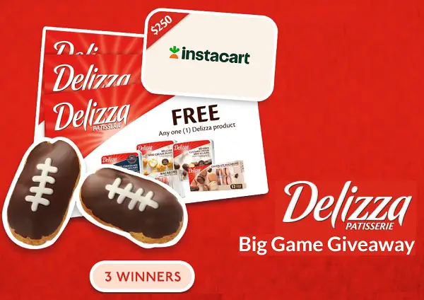 Delizza Instacart Gift Card Giveaway: Win $250 Shopping Spree & Free Frozen Desserts