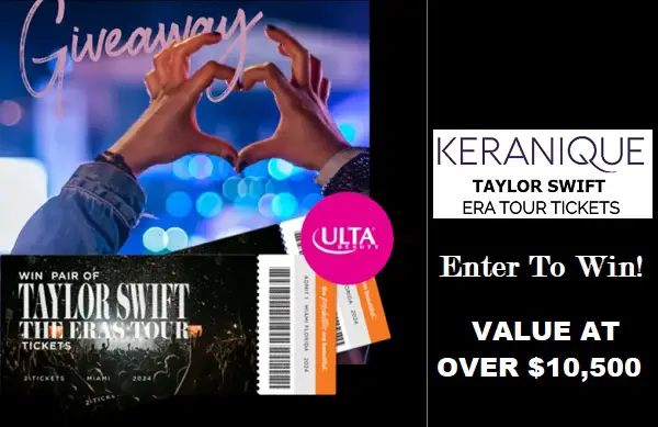 Keranique Sweepstakes Taylor Swift Miami Concert Tickets Giveaway